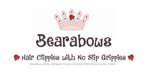 Bearapows logo with a pink crown and playful font.