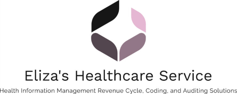 Eliza's Healthcare Service logo with a stylized leaf design.