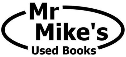 Mr. Mike's Used Books logo with black text and oval outline.
