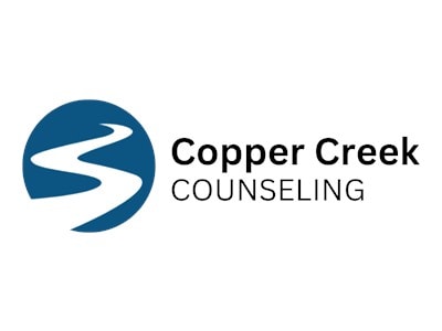 Copper Creek Counseling logo with a blue circular icon and black text.