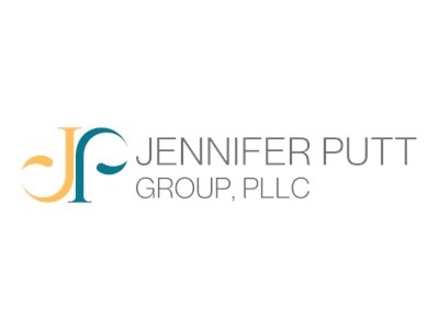 Jennifer Putt Group, PLLC logo with stylized initials J and P.