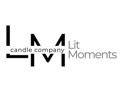Candle Company logo with black geometric shapes and text.