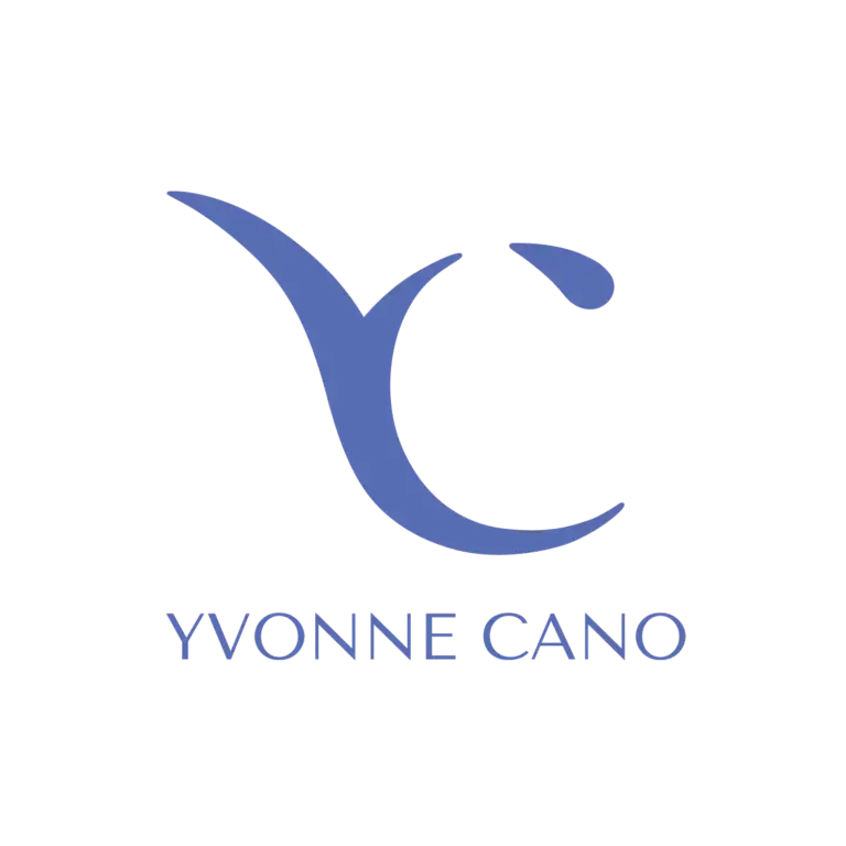Yvonne Cano logo with stylized 'Y' and 'C' in blue.