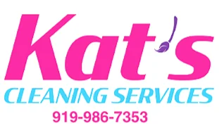 Kats Cleaning Services logo with phone number 919-986-7353.