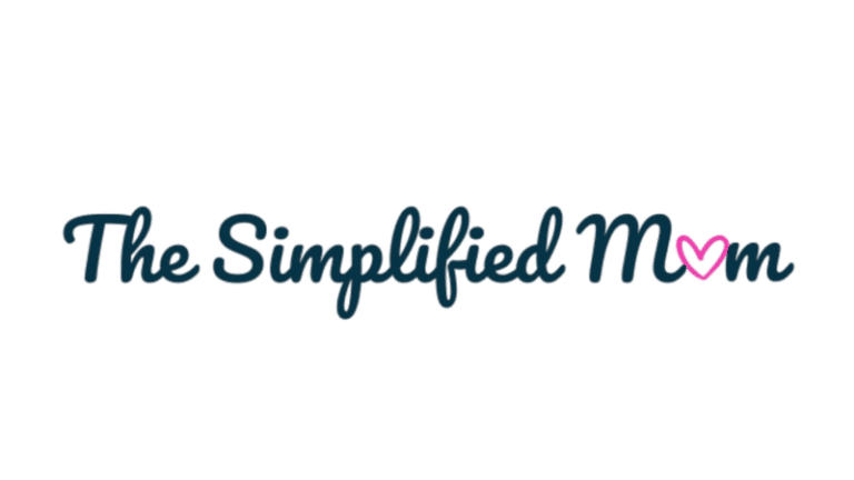 The Simplified Mom logo with a pink heart in the text.